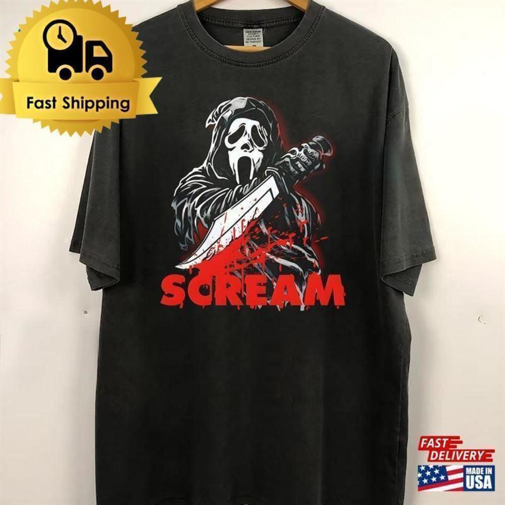 Scary Movie Scream Retro Halloween Horror Film Parody Classic Style T-Shirt
